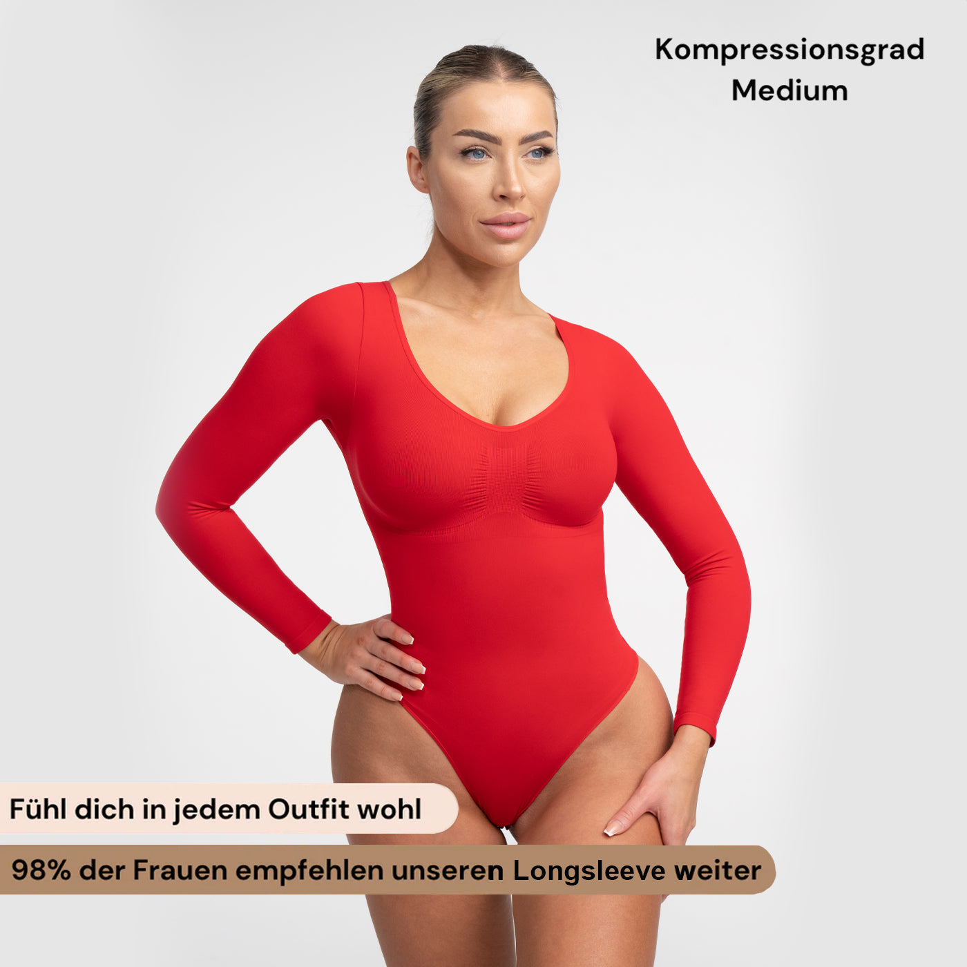 Bodysuit Sculpting Shapewear Longsleeve mit Slip - Secret Sale