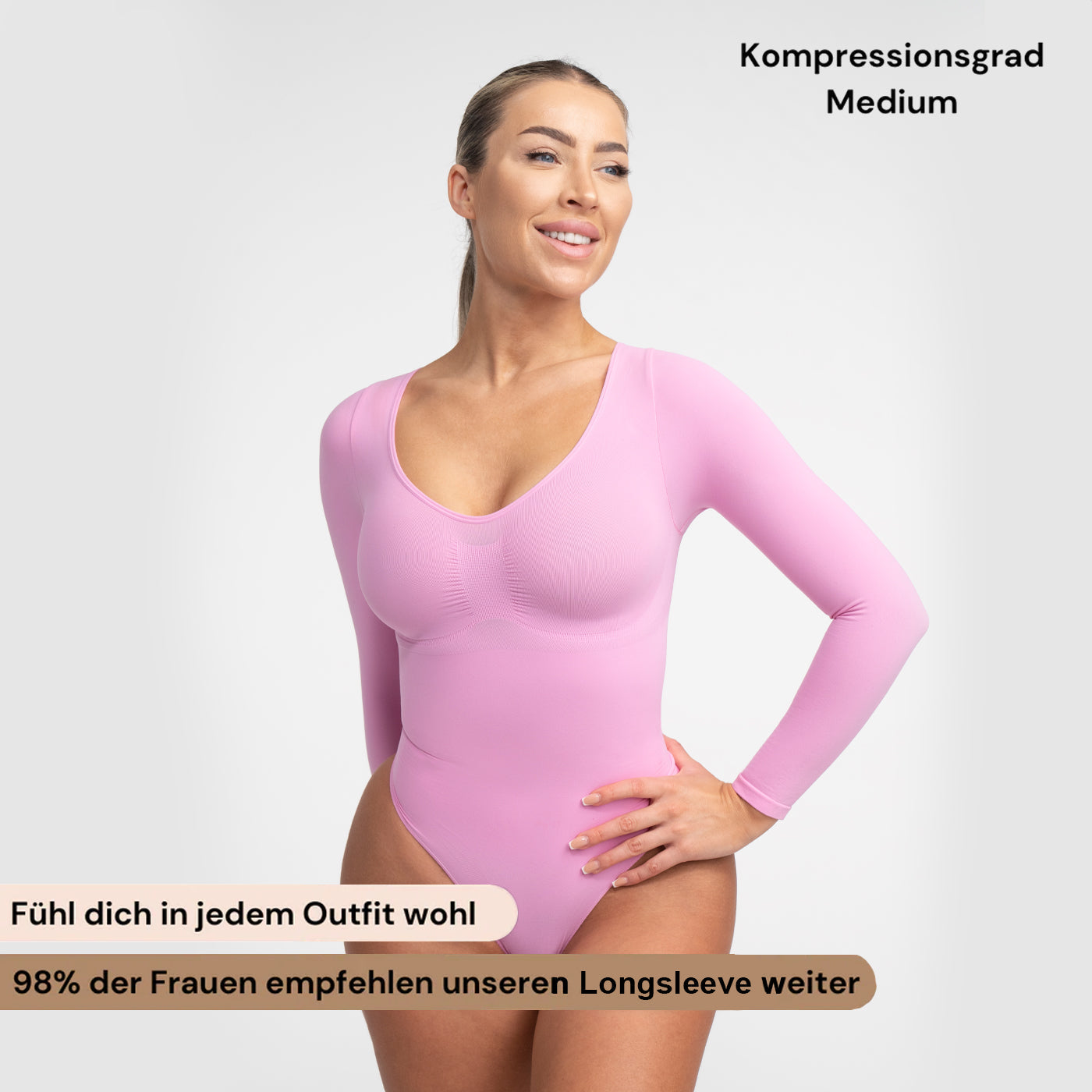 Bodysuit Sculpting Shapewear Longsleeve mit Slip - Secret Sale