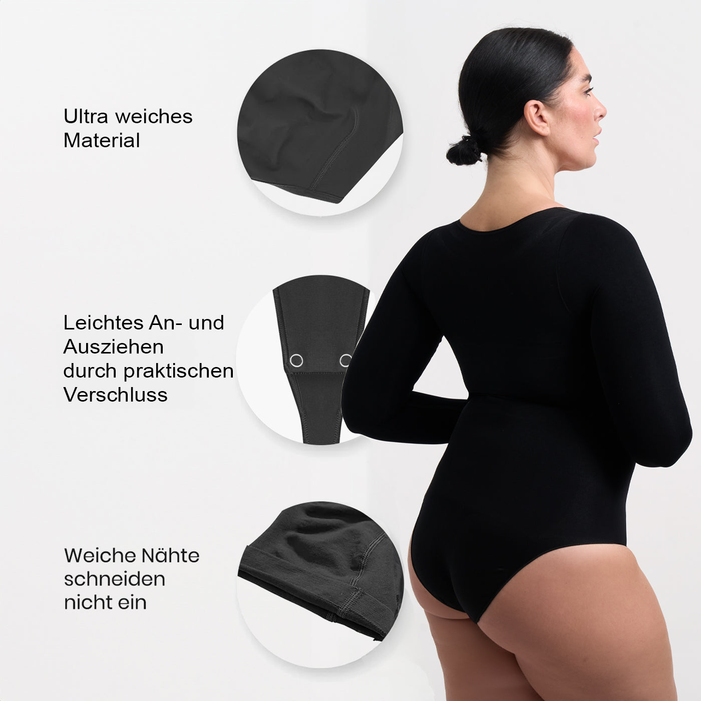 Bodysuit Sculpting Shapewear Longsleeve mit Slip - Secret Sale