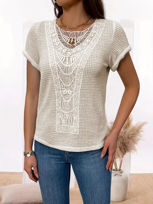 Elena – Häkelshirt mit Spitzendetail