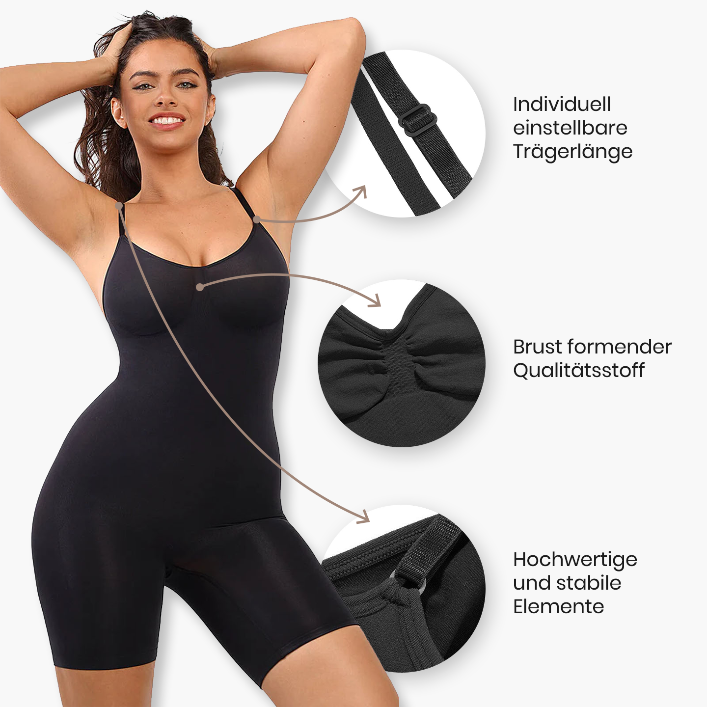 Bodysuit Sculpting Shapewear mit Shorts - Secret Sale